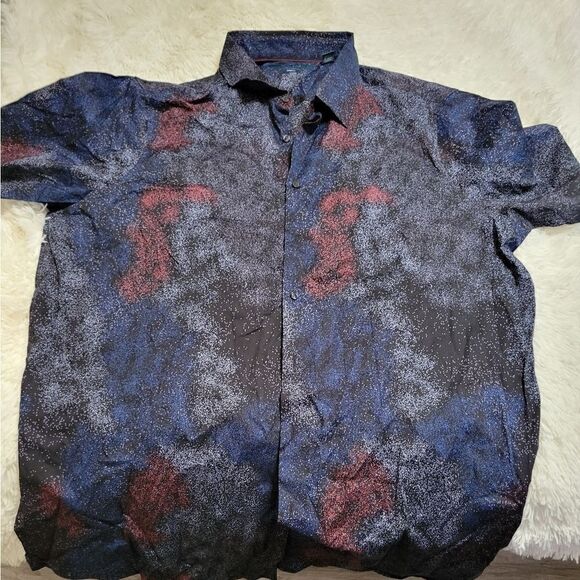 Perry Ellis men's Button Down Multicolor Shirt Sz 2XLT - Picture 1 of 6